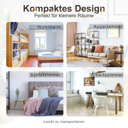 Elektrische Haard – Sfeerhaard – Open Haard – Kachel – Elektrische Kachel – Realistisch Vlameffect – 600W/1200W Verwarming – Compact Zwart Metaal Met Glazen Deur – Veilig En Energiezuinig – 34x17x31 cm