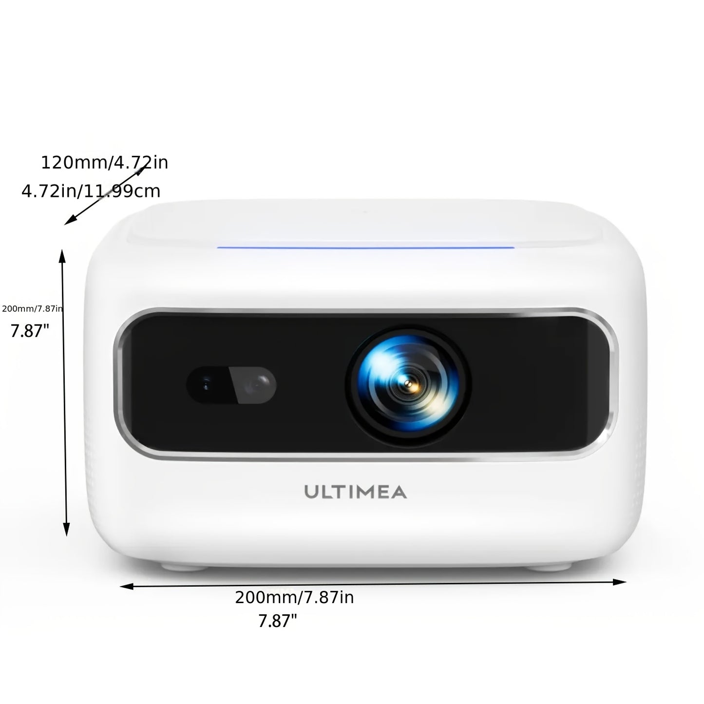 Mini Projector – Mini Beamer – Draagbare Projector – Mobiele Beamer – Pocket Projector – 300 ANSI Lumen – Native 720p Resolutie – Dual-band WiFi – Draadloos Streamen