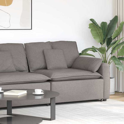 Bankstel – Hoekbank – Slaapbank – 3-Zitsbank – Loveseat – Modulaire Taupe Bank – Corduroy Stof – Comfortabele Kussens – Duurzaam Frame