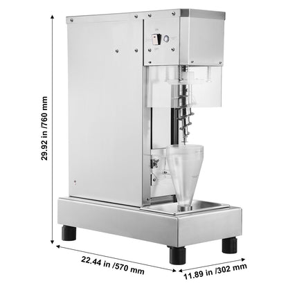 IJsblender – Milkshakemixer – Smoothiemaker – IJsjesmaker – Frozen Yogurt Mixer – Roestvrij Staal 304 – 750W Motor – 2 x 5 Liter Mengbekers