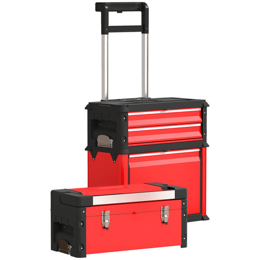 Gereedschapskoffer – Gereedschapskist – Toolbox – Gereedschapwagen – Werkplaats Organizer – Compact Ontwerp – Stevige Metalen Constructie – Mobiel Met Zwenkwielen