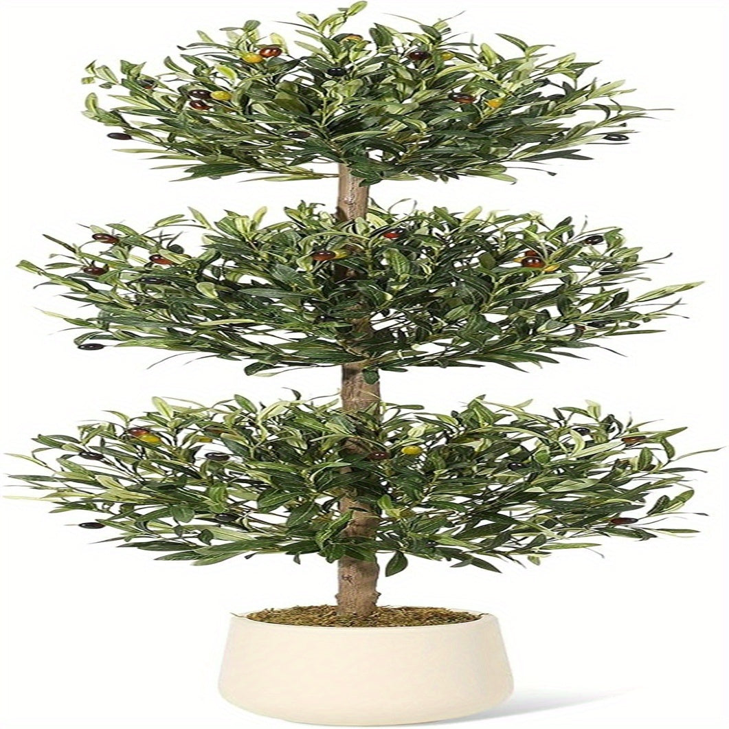 Olijfboom Kunstplant – Nep Olijfboom – Kunst Olijfboom – Kunstplant Binnen – Kunstplant Met Pot – Realistisch 152 cm – Onderhoudsvrij Kunststof