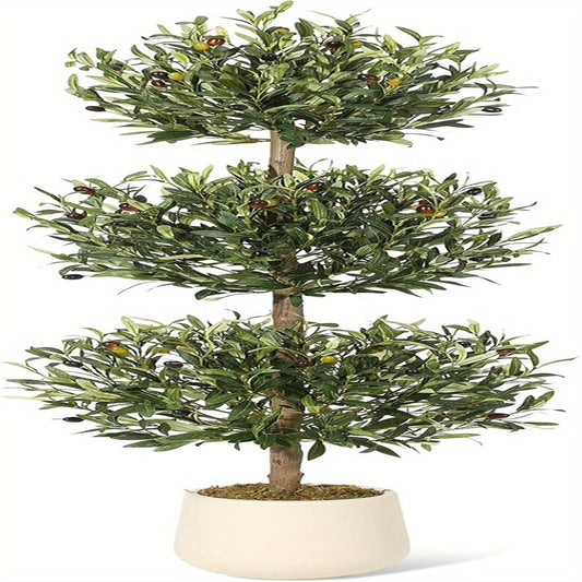 Olijfboom Kunstplant – Nep Olijfboom – Kunst Olijfboom – Kunstplant Binnen – Kunstplant Met Pot – Realistisch 152 cm – Onderhoudsvrij Kunststof