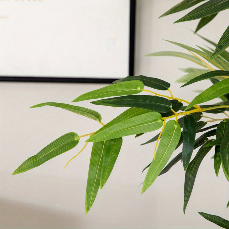 Bamboeplant – Kunstplant – Kamerplant – Sierplant – Tuinplant – 180 cm Hoog – Dennenhouten Pot – Realistisch & Onderhoudsvriendelijk