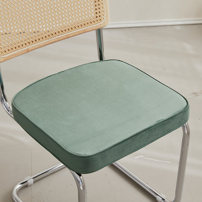 Eetkamerstoelen – Dining Stoelen – Keukenstoelen – Stoelenset – Fluwelen Stoelen – Groen – Rattan Rugleuning – Ergonomisch Design