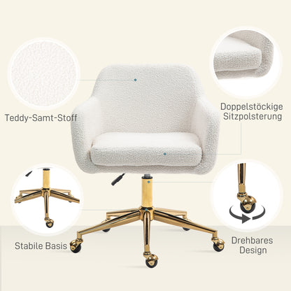 Bureaustoel – Bureaustoelen – Bureau Stoel – Office Chair – Draaistoel – Verstelbare Zithoogte – Met Fluwelen Bekleding – Met Metalen Frame