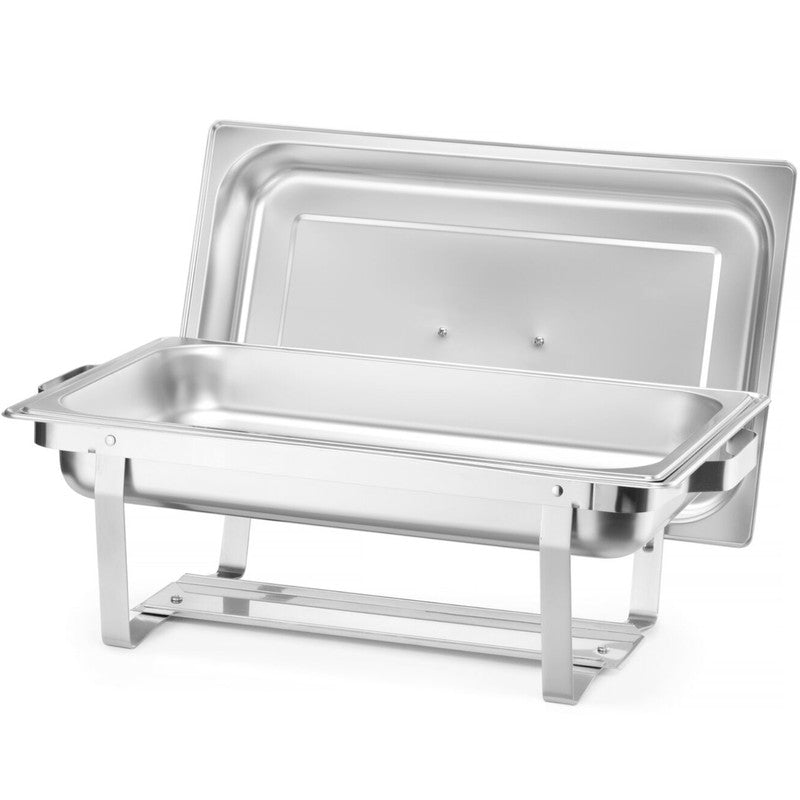 Warmhouders GN 1/1 – Buffetwarmers – Voedselwarmers – Cateringwarmers – Verwarmingsset – Roestvrij Staal – Werkt Zonder Elektriciteit – Set van 4 Stuks
