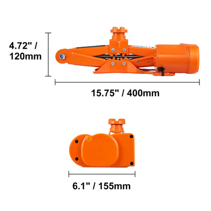 Elektrische Krik – Autokrik – Garagekrik – Schaarkrik – Auto Jack – 3 Ton Maximal Hefvermogen – Ingebouwde LED-verlichting