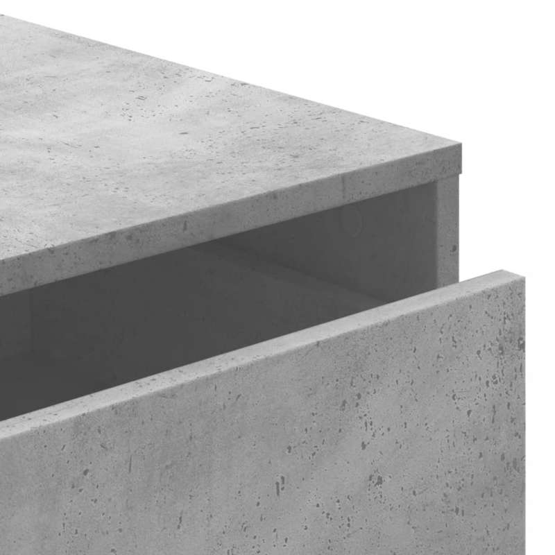 Opbergkast Beton Grijs – Bergkast – Ladekast – Vitrinekast – Opslagmeubel – Houten Constructie – 80x41x58 cm – Vergrendelbare Lades – Vloerstaander