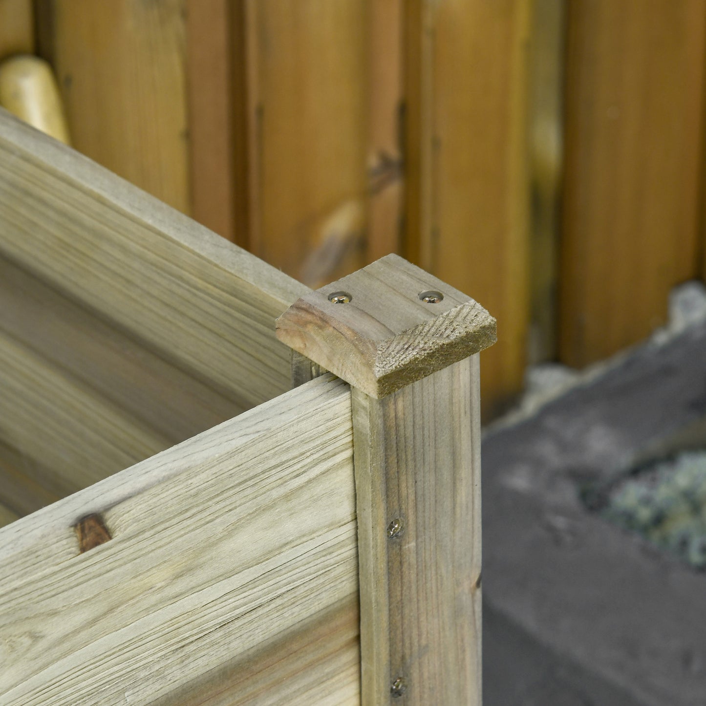 Verhoogde Plantenbak – Houten Tuinbak – Plantentafel – Bloemenbak – Groentebak – Stevige Constructie – Drainage Gaten – 91x51x76 cm – Groene Kleur