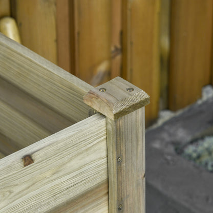 Verhoogde Plantenbak – Houten Tuinbak – Plantentafel – Bloemenbak – Groentebak – Stevige Constructie – Drainage Gaten – 91x51x76 cm – Groene Kleur