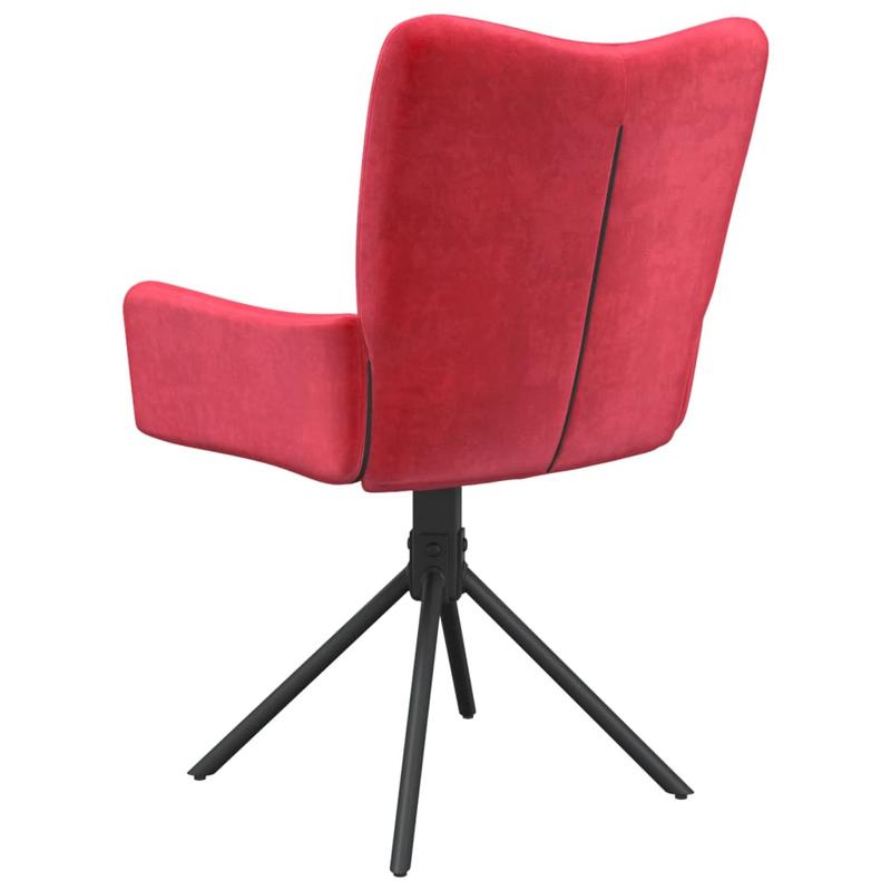 Eetkamerstoel – Draaistoel – Dining Chair – Stoel – Kruispootstoel – Bordeauxrood – 360° Draaibaar – Fluwelen Bekleding