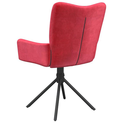 Eetkamerstoel – Draaistoel – Dining Chair – Stoel – Kruispootstoel – Bordeauxrood – 360° Draaibaar – Fluwelen Bekleding