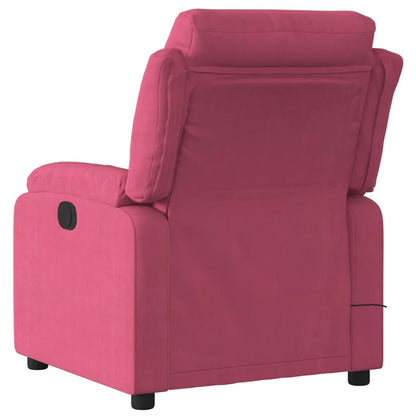 Fauteuil – Relaxfauteuil – Loungestoel – Relaxstoel – Elektrisch Verstelbare Stoel – Wijnrood – Velvet Bekleding – 135 Graden Kantelbaar