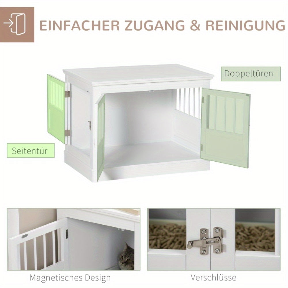Hondenhok – Hondenbench – Hondenhuis – Hondenkooi – Dierenverblijf – Multifunctionele Tafel – Stevig Hout – Voor Kleine Honden Tot 10 kg