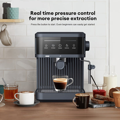 Espressomachine – Koffiezetapparaat – Latte Machine – Cappuccino Maker – Koffieapparaat – 20 Bar Pompdruk – Melkschuimer & 1,8L Waterreservoir – Wit – EU Stekker (220-240V)
