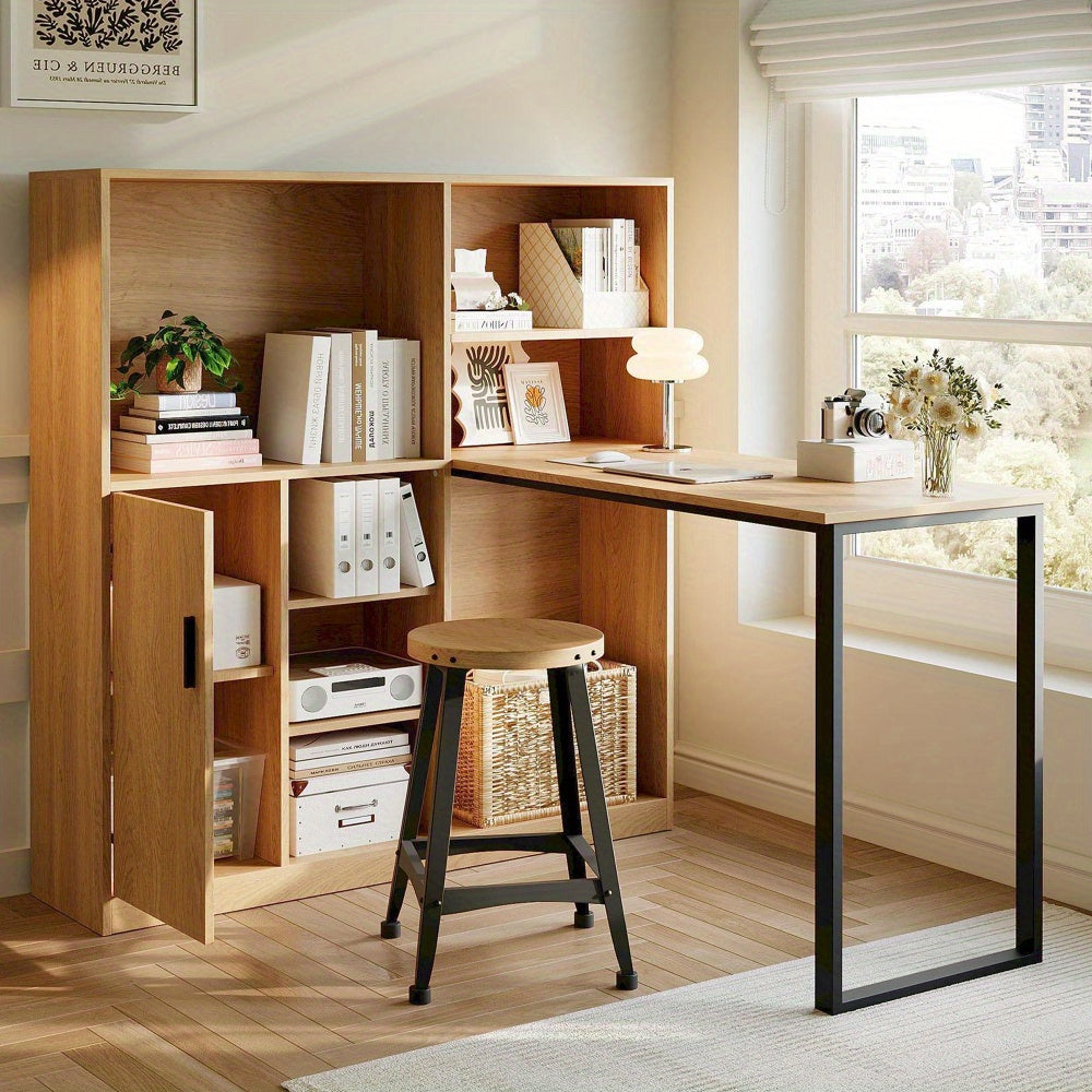 Bureau – Bureau Tafel – Werkplek – Bureaublad – Computertafel – Natuurlijke Kleur – 120 cm Breed – Hoogwaardig Leren Tafelblad