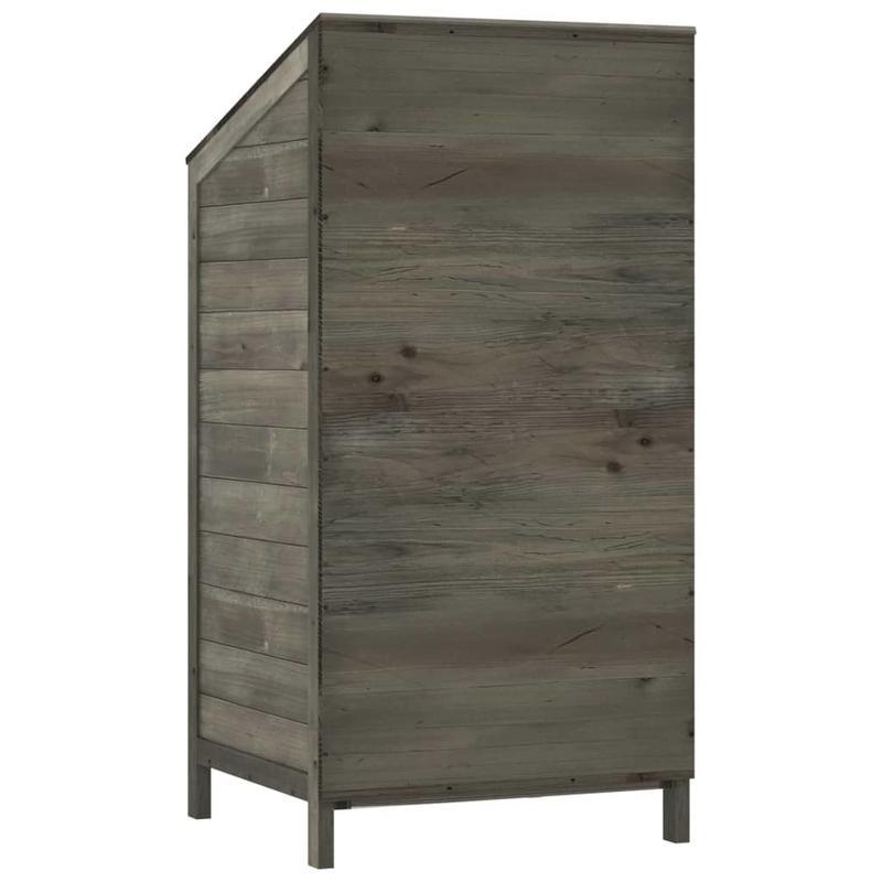 Opslagbox Tuin – Tuinhuisje – Tuinkast – Buitenberging – Tuinopslag – Massief Vurenhout & Stalen Frame – Compact 55x52x112 cm – Koperen Dak
