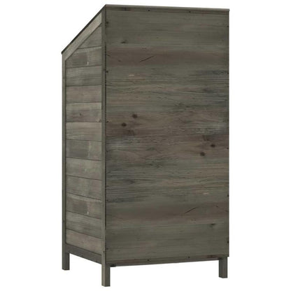 Opslagbox Tuin – Tuinhuisje – Tuinkast – Buitenberging – Tuinopslag – Massief Vurenhout & Stalen Frame – Compact 55x52x112 cm – Koperen Dak