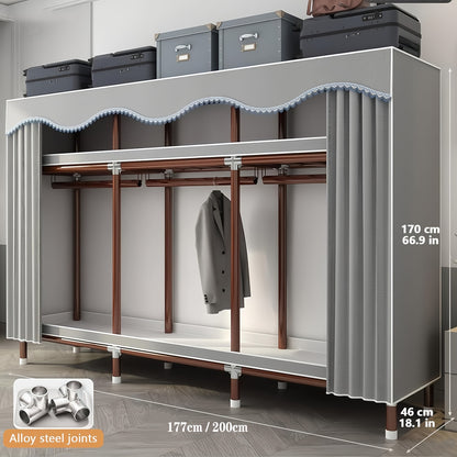 Kledingrek Extra Groot – Kledinghanger – Garderoberek – Kledingkast – Opslagrek – Modulair Carbon Stalen Frame – Ruimtebesparend – Tool-Free Montage
