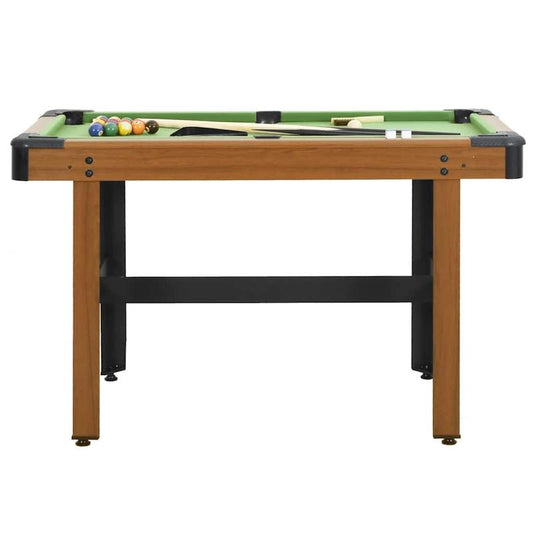 Biljarttafel – Pooltafel – Speltafel – Tafelbiljart – Game Table – Compact 4-voet – Houtlook Bruin