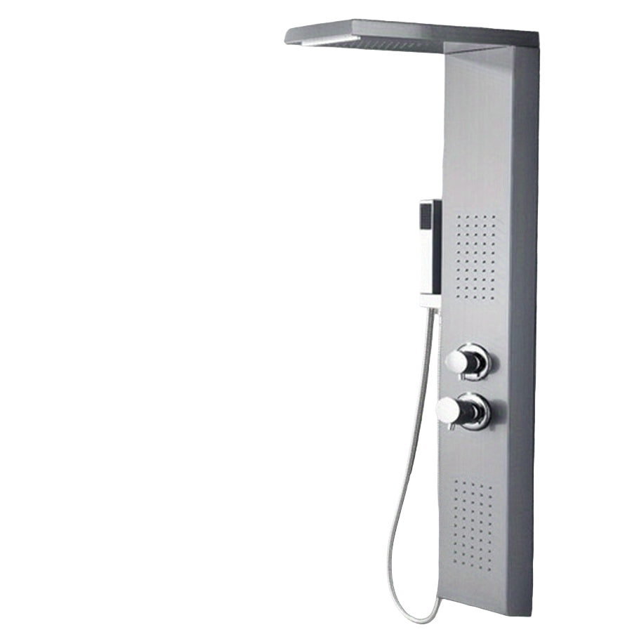 Douchepaneel – Regendouche – Waterval – Handdouche – Massageblad – 4-in-1 Functies – 304 RVS Geborsteld – Compact Design 20x47x115 cm