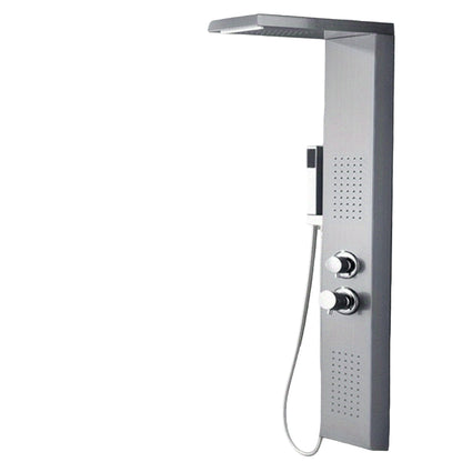 Douchepaneel – Regendouche – Waterval – Handdouche – Massageblad – 4-in-1 Functies – 304 RVS Geborsteld – Compact Design 20x47x115 cm