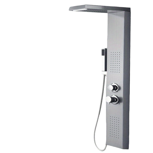 Douchepaneel – Regendouche – Waterval – Handdouche – Massageblad – 4-in-1 Functies – 304 RVS Geborsteld – Compact Design 20x47x115 cm