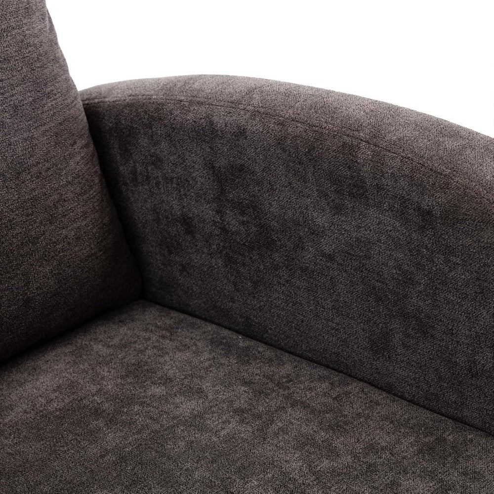 Gepolsterde Schommelstoel – Schommelbank – Relaxstoel – Stoel Met Armleuningen – Fauteuil Met Opbergtas – Hoog Rugleuning – Zachte Kussenvulling – Grijs