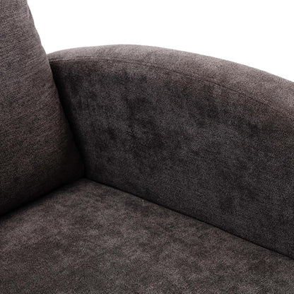 Gepolsterde Schommelstoel – Schommelbank – Relaxstoel – Stoel Met Armleuningen – Fauteuil Met Opbergtas – Hoog Rugleuning – Zachte Kussenvulling – Grijs