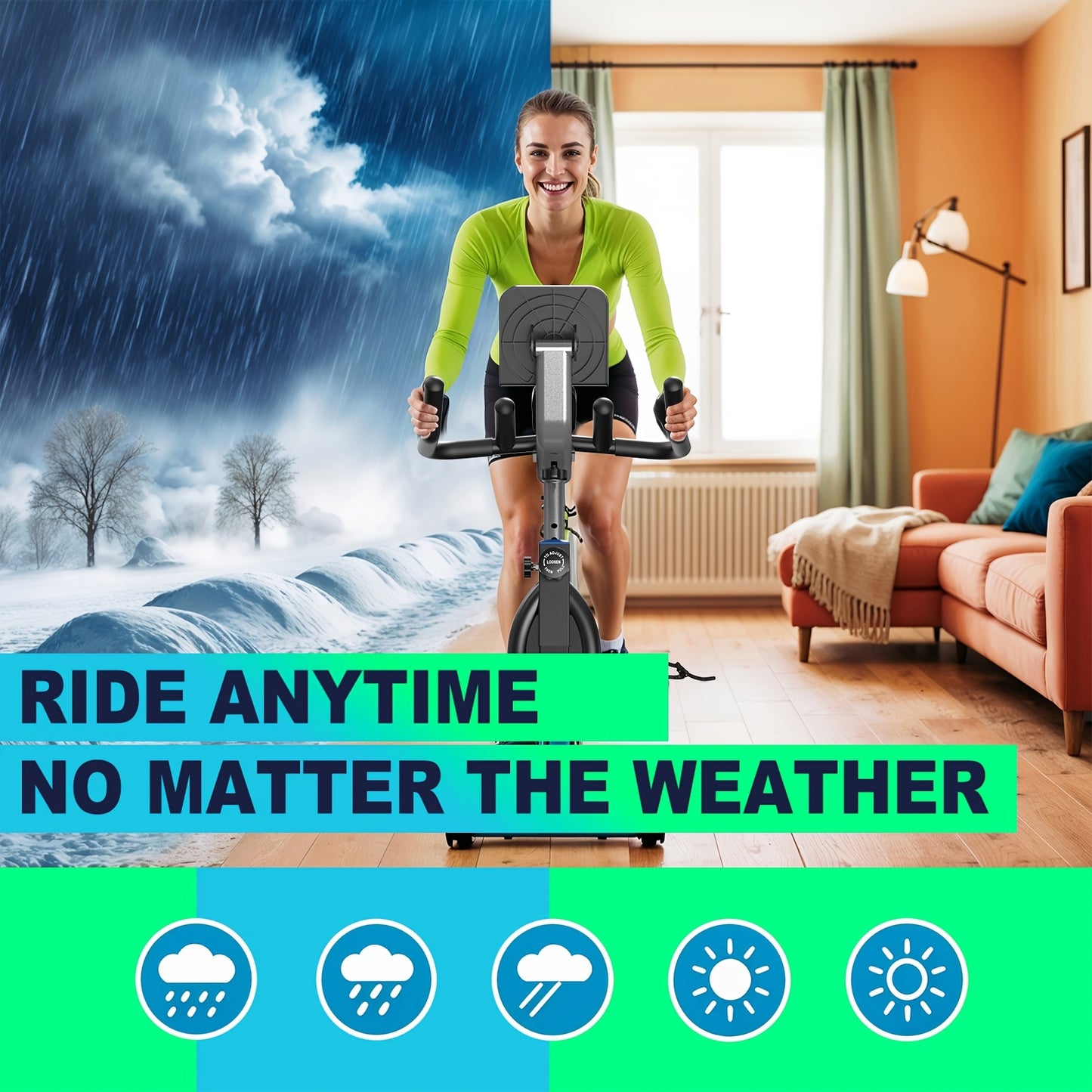 1 VOWVIT Exercise Bike with 300 Watt Resistance Torque | 4-Way Fully Adjustable Ergometer, Home Trainer Bicycle, Indoor Fitness Bike with RPM Display, Large Tablet Holder, 150 kg Load Capacity, Stainless Steel, Magnetic Resis