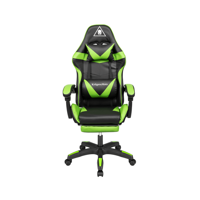 Gaming Stoel – Game Stoel – Bureaustoel – Draaistoel – Speelstoel – Verstelbare Rugleuning 145° – Eco-Leren Bekleding Met Massagefunctie - Zwart/Groen
