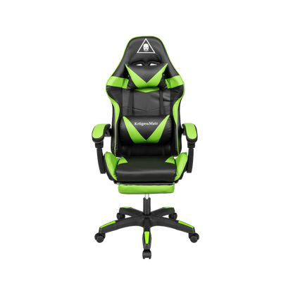 Gaming Stoel – Game Stoel – Bureaustoel – Draaistoel – Speelstoel – Verstelbare Rugleuning 145° – Eco-Leren Bekleding Met Massagefunctie - Zwart/Groen