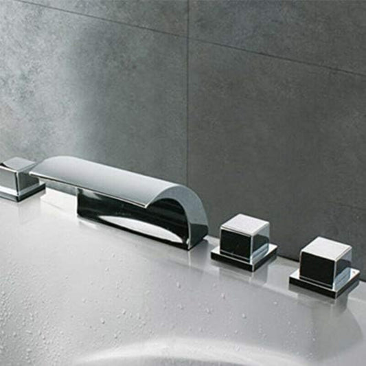 Badkraan – Badmengkraan – Thermostaatkraan – Mengkraan – Douchekraan – Waterval Uitloop – Handdouche – Messing Chroom – 5-Gats Montage