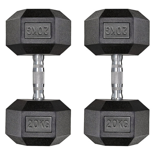 Halters – Dumbbells – Halterset – Gewichten – Verstelbare Dumbbells – 2x 10 kg – Gietijzer Met Antislip Coating – Ergonomische Handvatten