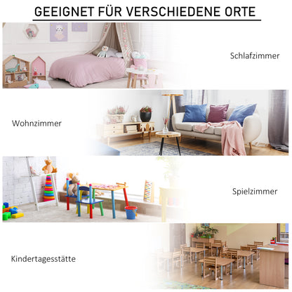 Praktische Opbergkast voor Kinderen – Kinderkasten – Speelgoedkast – Opbergmeubel – Organisatiekast – Wit – 3 Vilten Lades – Kantelbestendig MDF