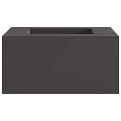Heavy-Duty Metal Fire Pit - Outdoor Fireplace with Built-in Lighter, 60x60x30cm Rectangular Fire Pit for Patio, Deck, Backyard, Fire Pit for Camping