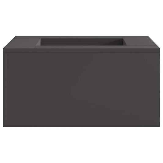 Heavy-Duty Metal Fire Pit - Outdoor Fireplace with Built-in Lighter, 60x60x30cm Rectangular Fire Pit for Patio, Deck, Backyard, Fire Pit for Camping