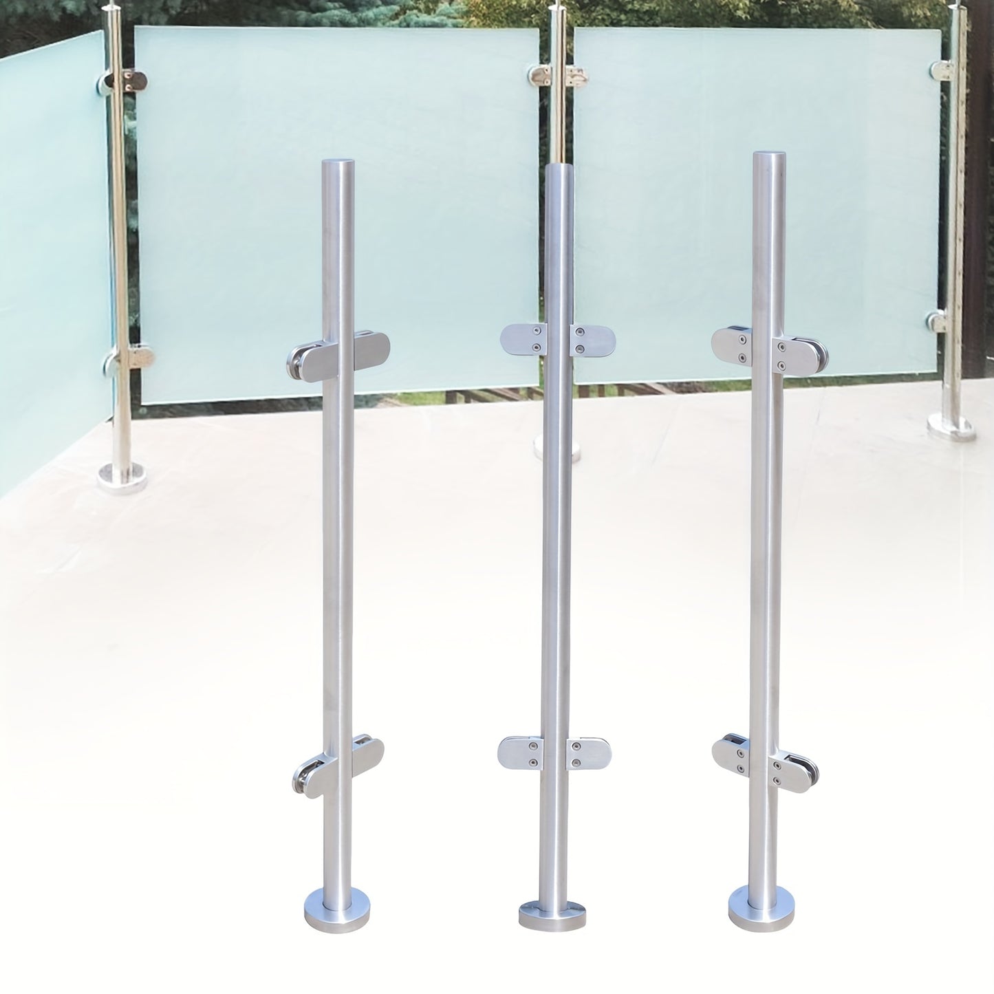 Balustradepaal – Balustradepilaar – Leuningpaal – Balustrademontage – Trapbaluster – RVS 316 Hoogwaardige Kwaliteit – 110 Cm Hoogte, Roestvrijstaal