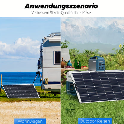 Zonnepaneel 200W – Solar Paneel – Flexibel Panneel – Monokristallijn – Opvouwbaar – Ultralicht Design – 12V Output – Weerbestendig Aluminium Frame