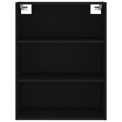 Hoge Kast – Opbergkast – Boekenkast – Nachtkastje – Staande Kast – Mat Zwart – Duurzaam Hout Kunststof – 69,5x34x180 cm