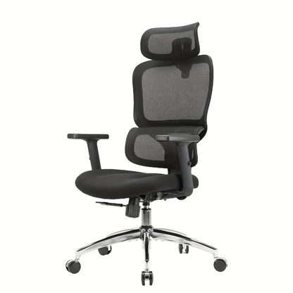 Ergonomische Bureaustoel – Kantooreststoel – Computerstoel – Werkstoel – Gamingstoel – Verstelbare Hoogte – Met Voetsteun – Zwart