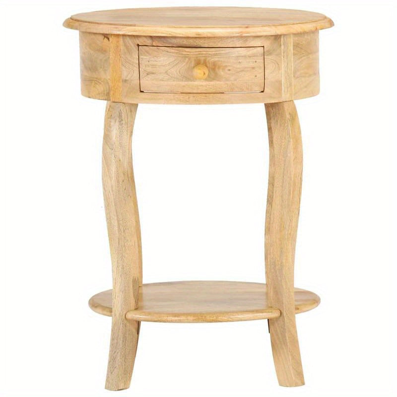 Bijzettafel – Bijzettafeltje – Nachtkastje – Salontafel – Banktafel – Massief Mangohout – Compact 37x37x61 cm