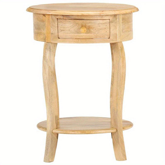 Bijzettafel – Bijzettafeltje – Nachtkastje – Salontafel – Banktafel – Massief Mangohout – Compact 37x37x61 cm
