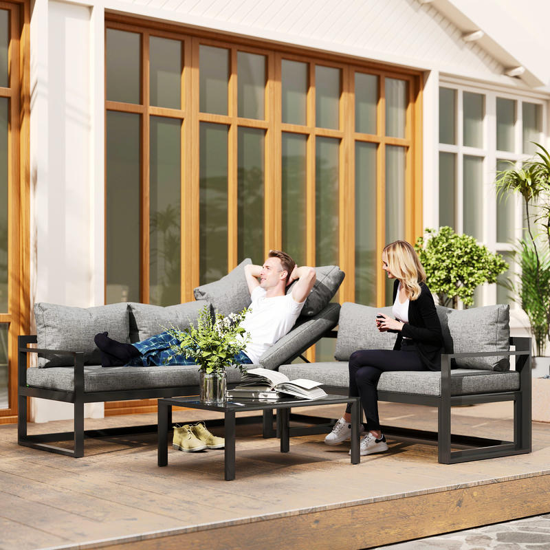 Tuin Bistro Set – Tuinmeubelset – Buitenmeubelen – Bistro Tafel Met Stoelen – Balkonset – Weerbestendig – Duurzaam Kunststof Tafelblad