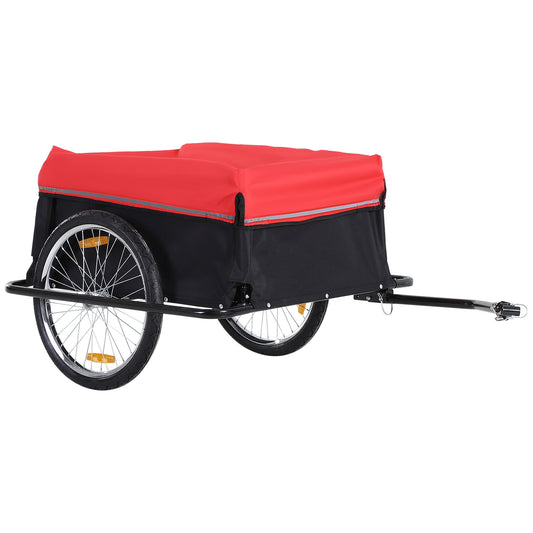 Fietskar – Fietsaanhanger – Transportkar – Bagagekar – Vouwbare Aanhangwagen – Stevig IJzeren Frame – 140x88x60 cm Laadruimte – Max 40 kg Draaglast