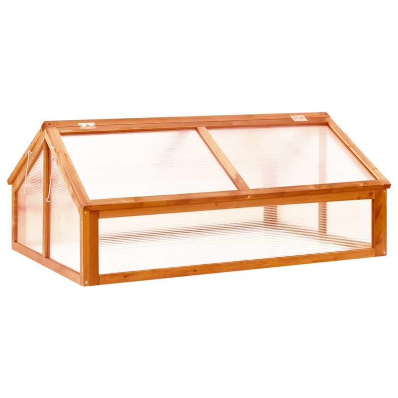 Kweekkast – Kweekkas – Broeikas – Tuinkas – Kweektent – Vurenhout – Warm Marrone – 114x80x50 cm – Duurzaam en Compact