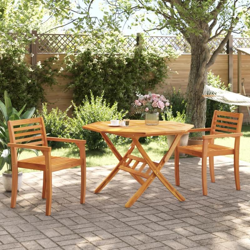 Opvouwbare Tuin- En Picknicktafel – Tuintafel - Opvouwbare Tafel – Kampeertafel – Buitentafel – Acaciahout – Compact – Draagbaar – 110 X 75 Cm