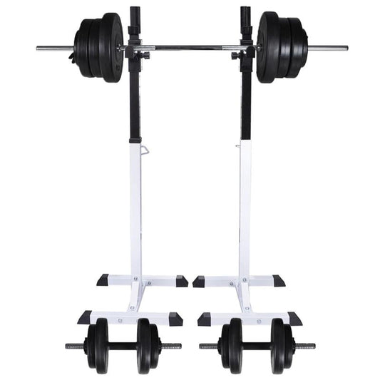 Gewichthefstation – Halterset – Dumbbells – Gewichtsschijven – Krachtstation – Verstelbaar Gewicht – Robuust Metaal – Compact Ontwerp