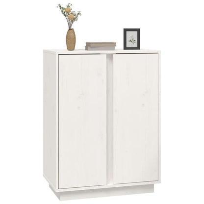 Sideboard 60x35x80cm massief grenenhout wit